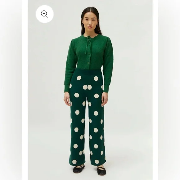 Green Polka Dot matching knit set - Picture 5 of 7